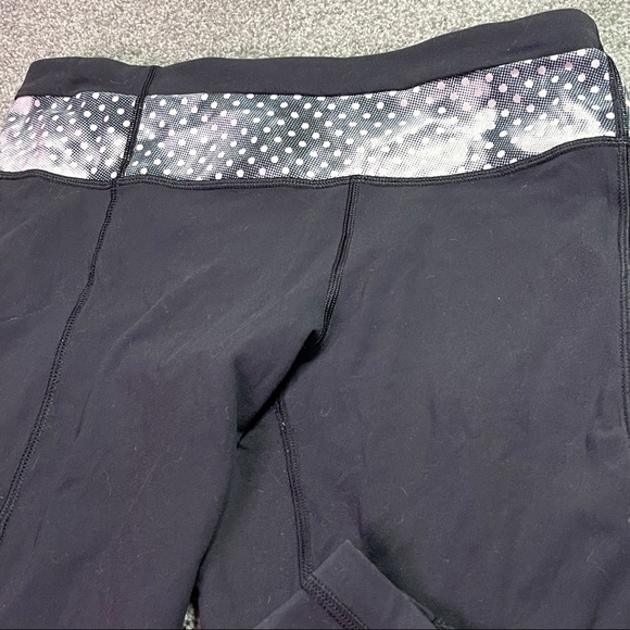 Lululemon Leggings Polka Dot Waist Side Pockets Size 8 - Picture 4 of 7